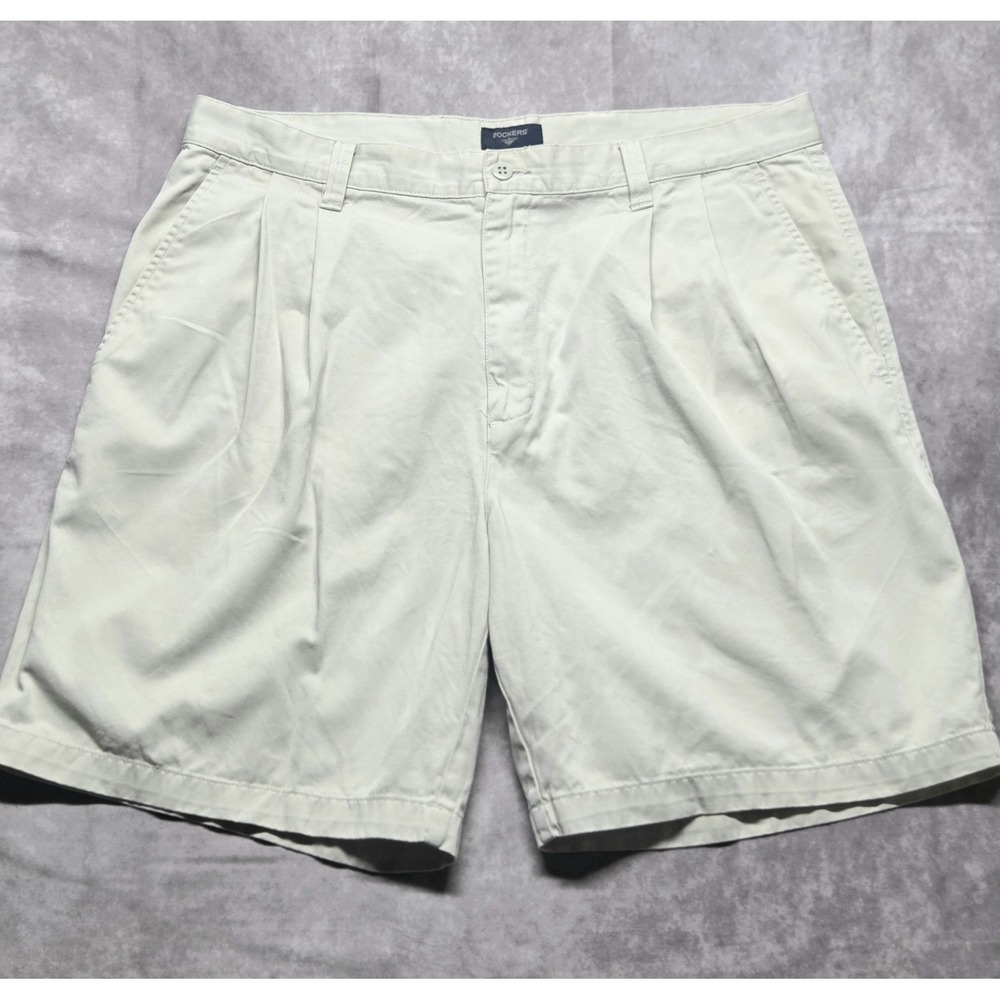 Dockers Shorts Men's Size 38 Pleated Chino Beige Khaki Vintage 90's‎ Classic